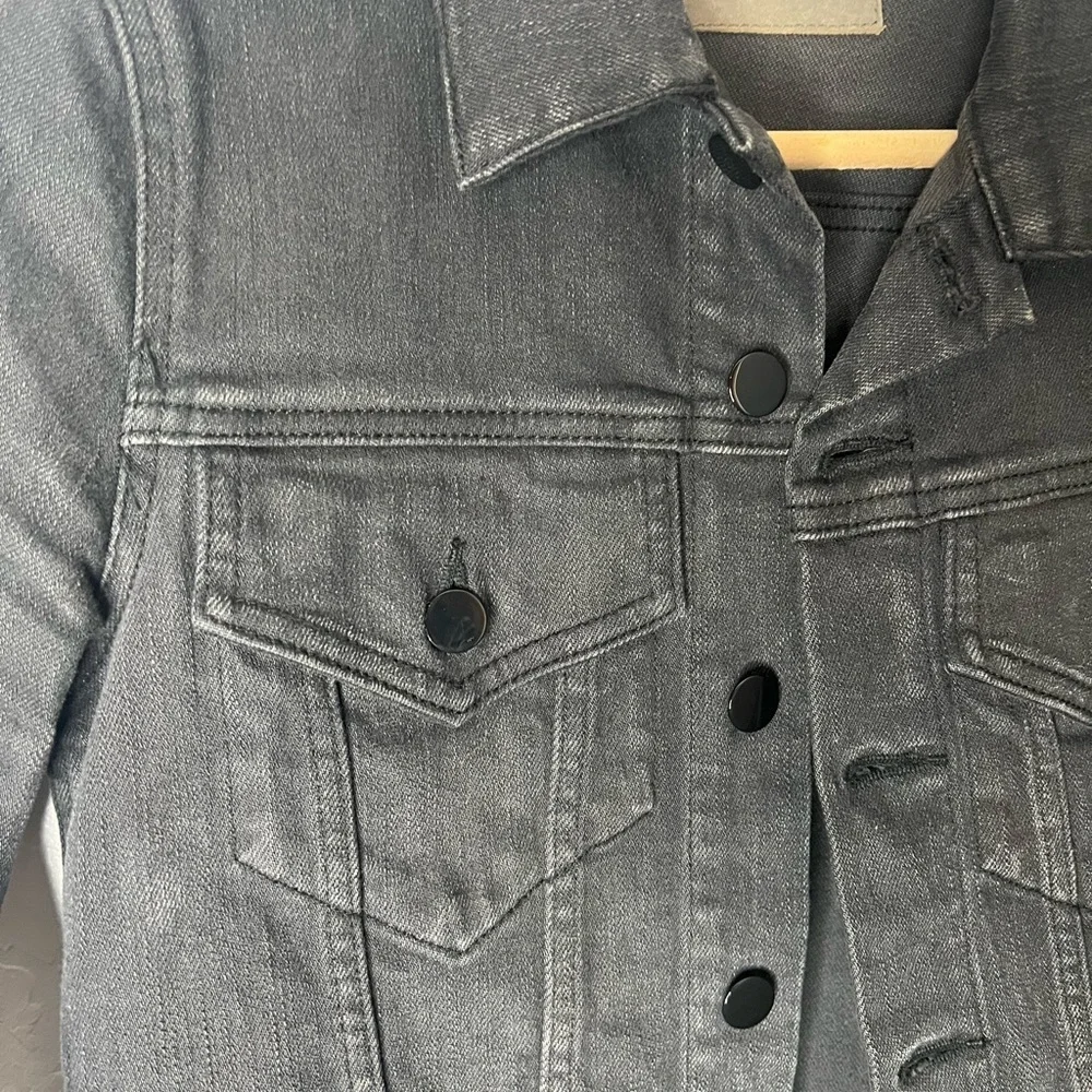 Alexander Wang Axle Crop Denim Black Jacket | XS